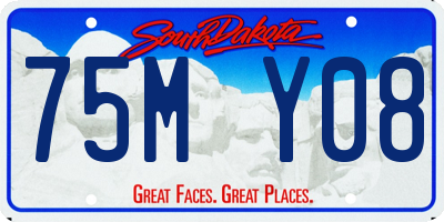 SD license plate 75MY08