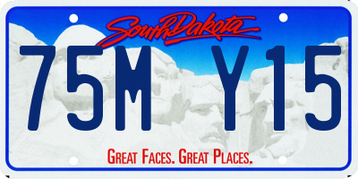 SD license plate 75MY15