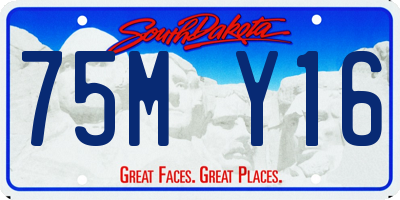 SD license plate 75MY16