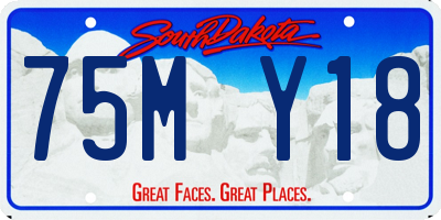 SD license plate 75MY18