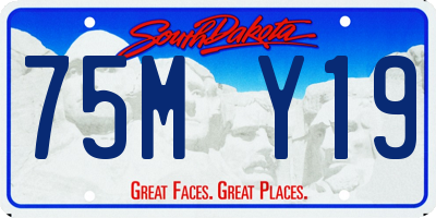 SD license plate 75MY19