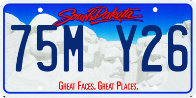 SD license plate 75MY26