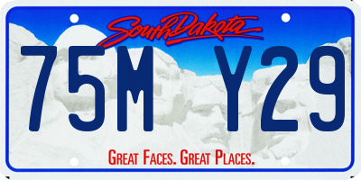 SD license plate 75MY29
