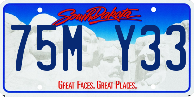 SD license plate 75MY33