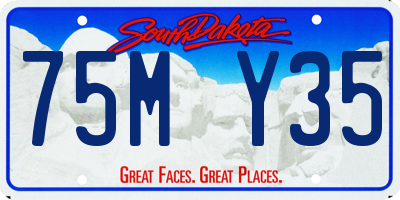 SD license plate 75MY35
