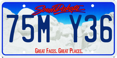 SD license plate 75MY36
