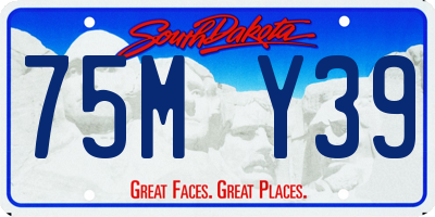 SD license plate 75MY39
