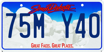 SD license plate 75MY40
