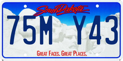SD license plate 75MY43