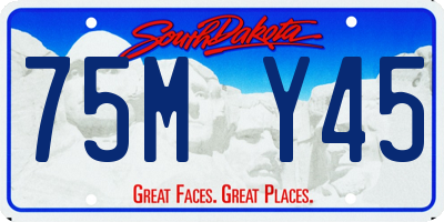SD license plate 75MY45