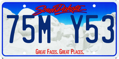 SD license plate 75MY53