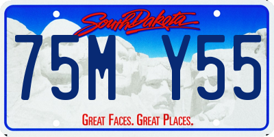 SD license plate 75MY55