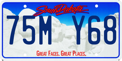SD license plate 75MY68