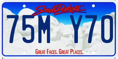 SD license plate 75MY70