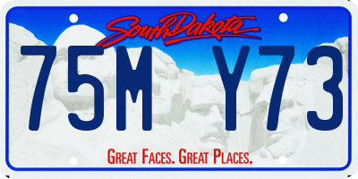 SD license plate 75MY73