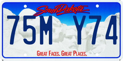 SD license plate 75MY74