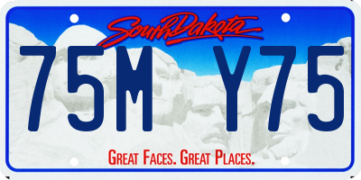 SD license plate 75MY75