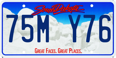 SD license plate 75MY76