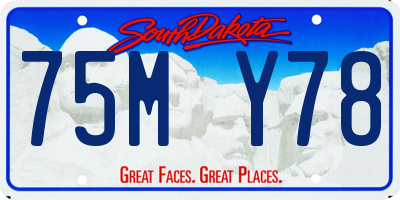 SD license plate 75MY78