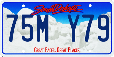 SD license plate 75MY79