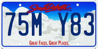 SD license plate 75MY83