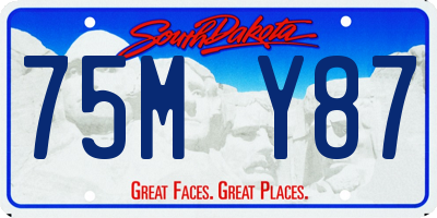 SD license plate 75MY87