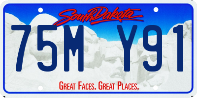SD license plate 75MY91