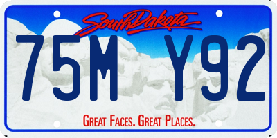 SD license plate 75MY92