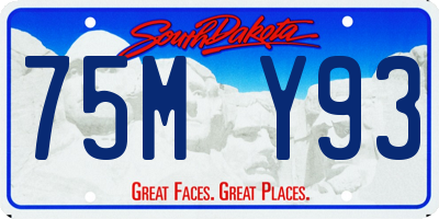 SD license plate 75MY93