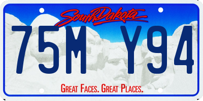 SD license plate 75MY94