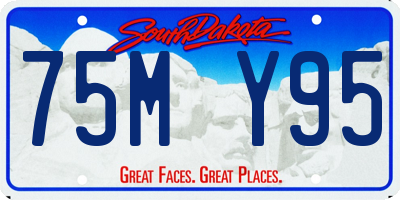 SD license plate 75MY95