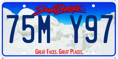 SD license plate 75MY97