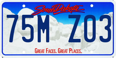 SD license plate 75MZ03