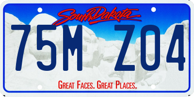 SD license plate 75MZ04