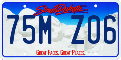 SD license plate 75MZ06