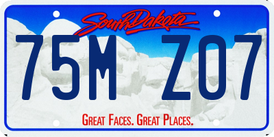 SD license plate 75MZ07