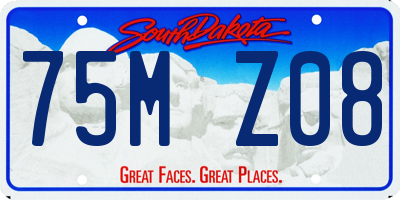SD license plate 75MZ08