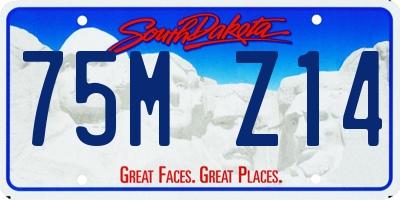 SD license plate 75MZ14