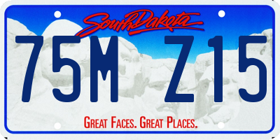 SD license plate 75MZ15