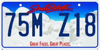 SD license plate 75MZ18