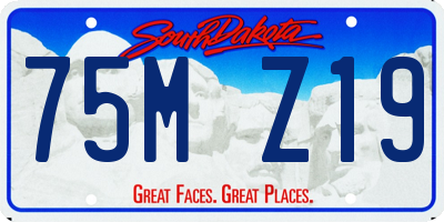 SD license plate 75MZ19