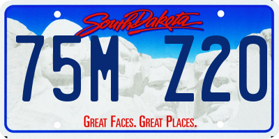 SD license plate 75MZ20