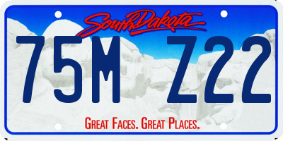 SD license plate 75MZ22