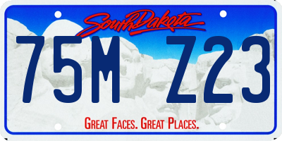 SD license plate 75MZ23