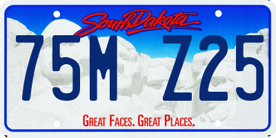 SD license plate 75MZ25