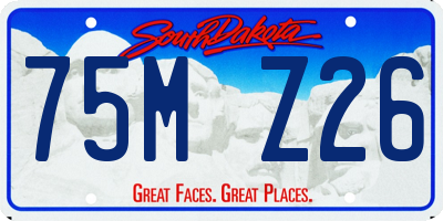 SD license plate 75MZ26