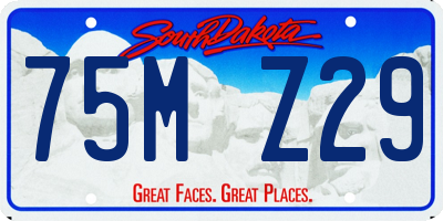 SD license plate 75MZ29