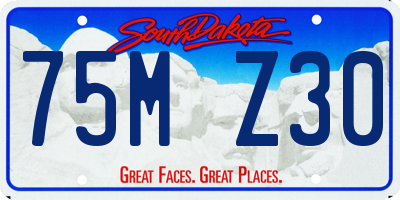 SD license plate 75MZ30