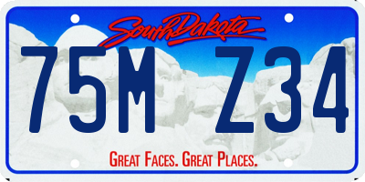 SD license plate 75MZ34