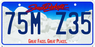 SD license plate 75MZ35